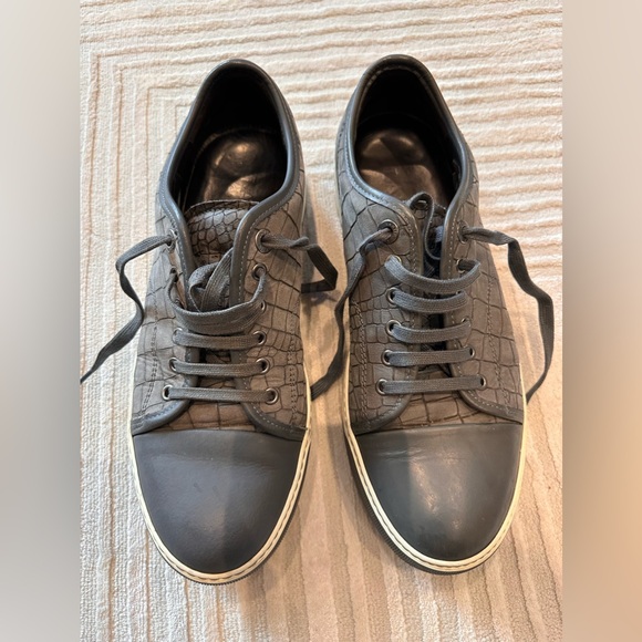 Lanvin leather sneaker grey - Picture 4 of 5